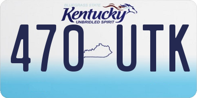 KY license plate 470UTK