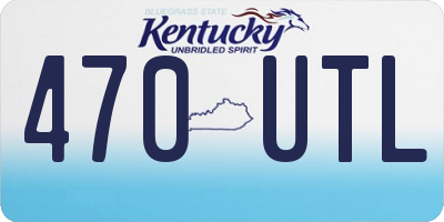 KY license plate 470UTL