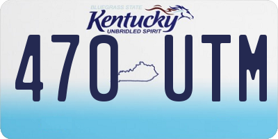 KY license plate 470UTM