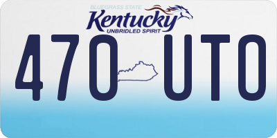 KY license plate 470UTO