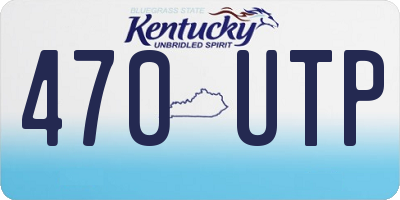 KY license plate 470UTP