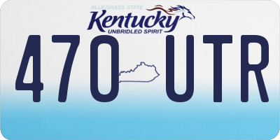 KY license plate 470UTR