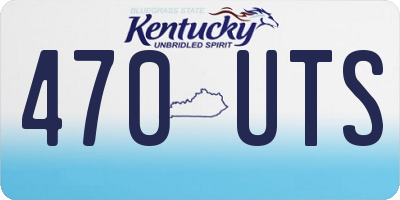 KY license plate 470UTS