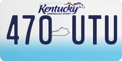 KY license plate 470UTU