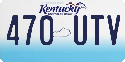KY license plate 470UTV