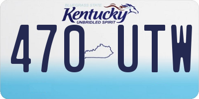 KY license plate 470UTW