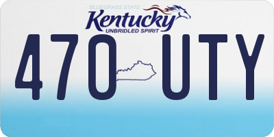 KY license plate 470UTY