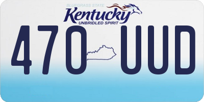 KY license plate 470UUD