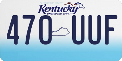 KY license plate 470UUF
