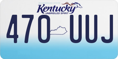 KY license plate 470UUJ