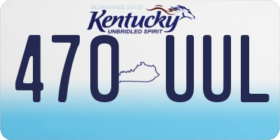 KY license plate 470UUL
