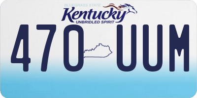 KY license plate 470UUM