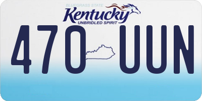 KY license plate 470UUN