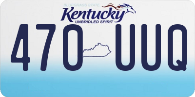 KY license plate 470UUQ
