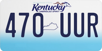 KY license plate 470UUR