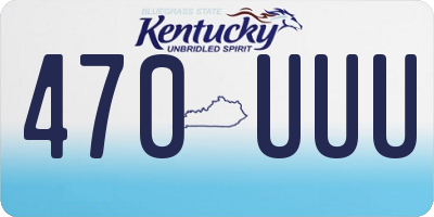 KY license plate 470UUU