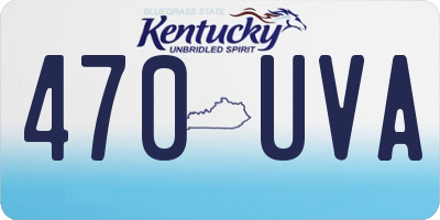 KY license plate 470UVA