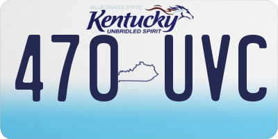 KY license plate 470UVC