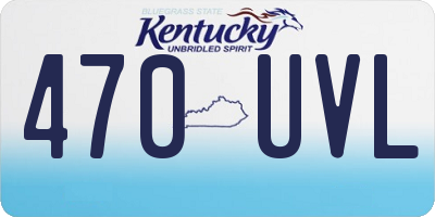 KY license plate 470UVL