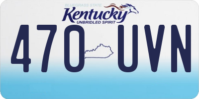 KY license plate 470UVN
