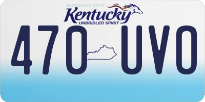 KY license plate 470UVO