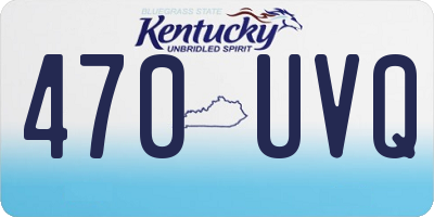 KY license plate 470UVQ
