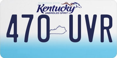 KY license plate 470UVR