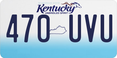 KY license plate 470UVU