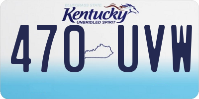 KY license plate 470UVW