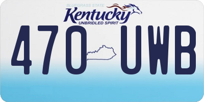 KY license plate 470UWB