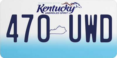 KY license plate 470UWD