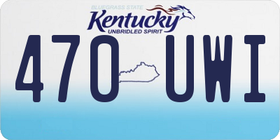 KY license plate 470UWI