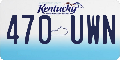KY license plate 470UWN