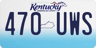 KY license plate 470UWS