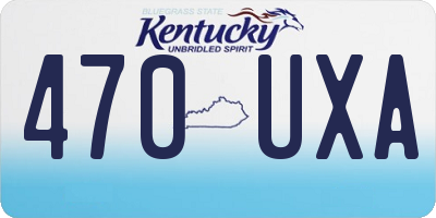 KY license plate 470UXA
