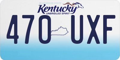 KY license plate 470UXF