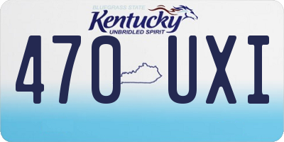 KY license plate 470UXI