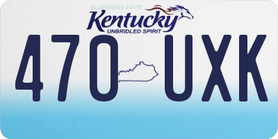 KY license plate 470UXK