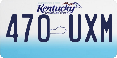 KY license plate 470UXM