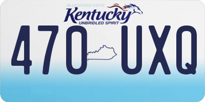 KY license plate 470UXQ