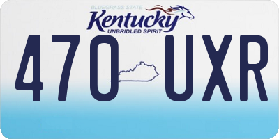 KY license plate 470UXR