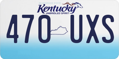 KY license plate 470UXS