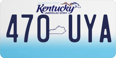 KY license plate 470UYA