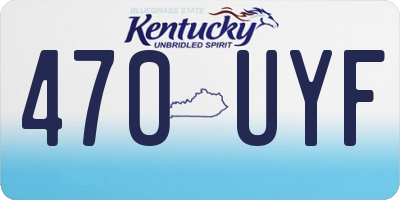 KY license plate 470UYF