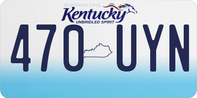 KY license plate 470UYN