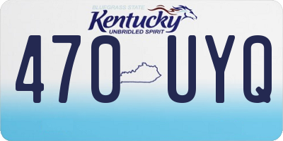 KY license plate 470UYQ