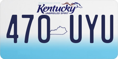 KY license plate 470UYU