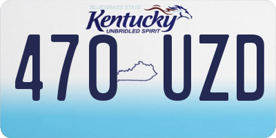 KY license plate 470UZD