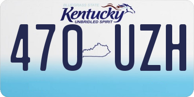 KY license plate 470UZH