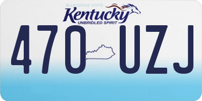 KY license plate 470UZJ